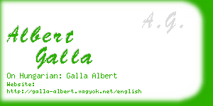 albert galla business card